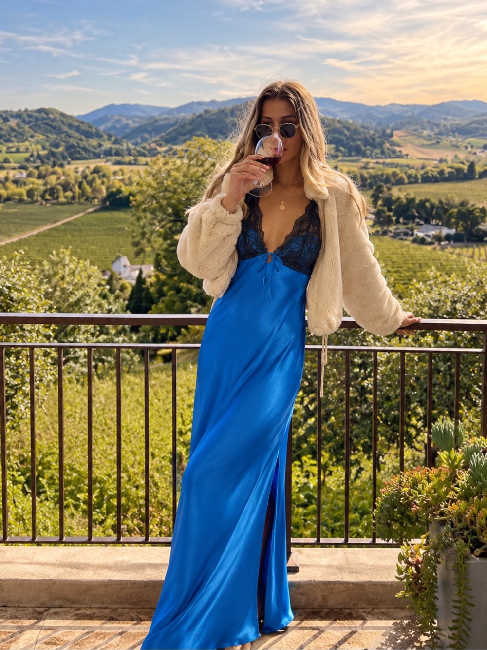 Free People Countryside Maxi Slip Campanula Combo